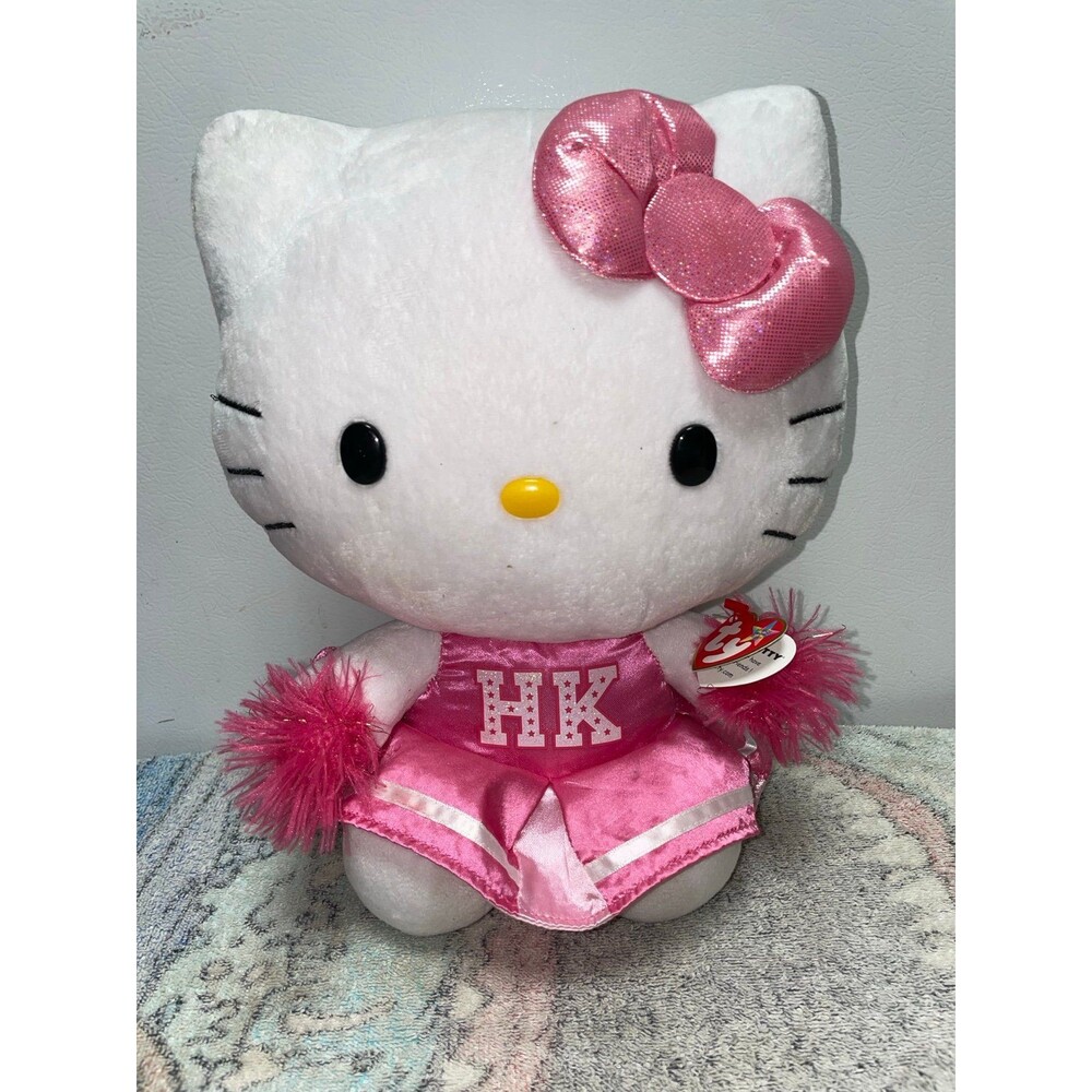RARE Hello Kitty SANRIO ty 12’ Plush Pink Outfit Cheerleader HK